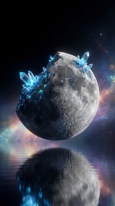 Floating Moon Fragment Wallpaper